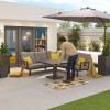 Nova Garden Furniture Vogue Grey Frame Corner Dining Set with Rising Table