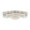 Nova Garden Furniture Black San Marino Corner Sofa Set Cover