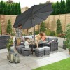 Nova Garden Furniture Cambridge Grey Weave Deluxe Corner Dining Set with Parasol Hole