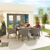 Nova Outdoor Fabric Edge Light Grey 6 Seat Rectangular Dining Set