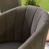 Nova Outdoor Fabric Edge Dark Grey 6 Seat Round Dining Set with Firepit