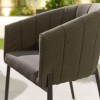 Nova Outdoor Fabric Edge Dark Grey 6 Seat Oval Dining Set