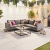 Nova Outdoor Fabric Eden Light Grey Corner Sofa Set with Coffee Table