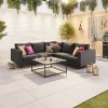 Nova Outdoor Fabric Eden Dark Grey Corner Sofa Set with Coffee Table