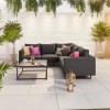 Nova Outdoor Fabric Eden Dark Grey Corner Sofa Set with Coffee Table
