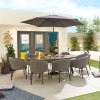 Nova Outdoor Fabric Edge Light Grey 8 Seat Oval Dining Set