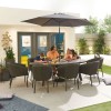 Nova Outdoor Fabric Edge Dark Grey 8 Seat Oval Dining Set