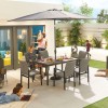 Nova Outdoor Fabric Hugo Light Grey 6 Seat Rectangular Dining Set