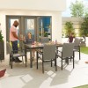 Nova Outdoor Fabric Hugo Light Grey 6 Seat Rectangular Dining Set