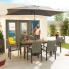 Nova Outdoor Fabric Hugo Light Grey 6 Seat Rectangular Dining Set