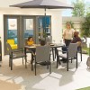 Nova Outdoor Fabric Hugo Light Grey 6 Seat Oval Dining Set