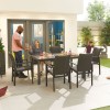 Nova Outdoor Fabric Hugo Dark Grey 6 Seat Rectangular Dining Set