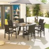 Nova Outdoor Fabric Hugo Dark Grey 6 Seat Oval Dining Set