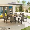 Nova Outdoor Fabric Hugo Light Grey 8 Seat Round Dining Set