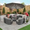 Nova Garden Furniture Kensington Grey Weave 1A Curved Corner Sofa Set