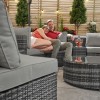 Nova Garden Furniture Kensington Grey Weave 1A Curved Corner Sofa Set