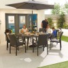 Nova Outdoor Fabric Hugo Dark Grey 8 Seat Round Dining Set