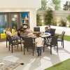 Nova Outdoor Fabric Hugo Dark Grey 8 Seat Round Dining Set