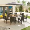 Nova Outdoor Fabric Hugo Dark Grey 8 Seat Round Dining Set