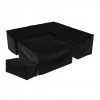 Nova Garden Furniture Harper Black Deluxe Corner Dining with Rising Table or Fire Pit Set Cover