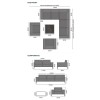 Nova Outdoor Fabric Dark Grey Infinity Corner Fabric Sofa Set with 2 Lounge Chairs