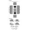 Nova Outdoor Fabric Alessandria White Frame Aluminium 2 x 3 Seat Sofa Set with Armchairs