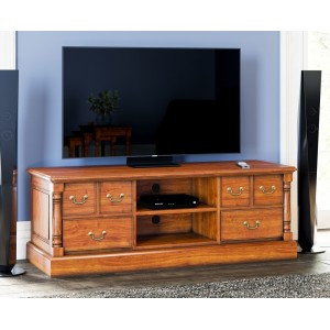 La Reine Mahogany Furniture Light Brown Widescreen Television Cabinet La Reine Mahogany Furniture Light Brown Widescreen Television Cabinet IMD09A
