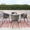 Novogratz Furniture York Charcoal Grey Indoor/Outdoor Resin Dining Chairs In Pair