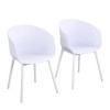 Novogratz Furniture York White Indoor/Outdoor Resin Dining Chairs In Pair