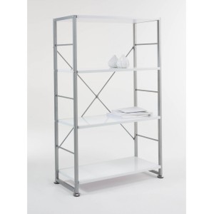 Alphason Furniture Cabrini White 4 Shelves Modern Bookcase Alphason Furniture Cabrini White 4 Shelves Modern Bookcase