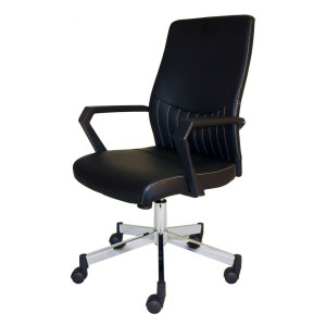 Alphason Office Furniture Brooklyn Black Faux leather Low Back chair Alphason Office Furniture Brooklyn Black Faux leather Low Back chair