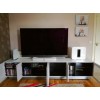 Alphason Furniture Element Modular White Glass Top TV Stand