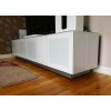 Alphason Furniture Element Modular White Glass Top TV Stand