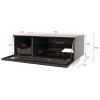 Alphason Furniture Element Modular Glass Top Grey TV Stand