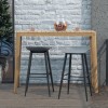 Novogratz Furniture Riley Charcoal Grey Indoor/Outdoor Bar Stools In Pair