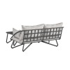 Novogratz Furniture Teddi Outdoor Grey Loveseat and Coffee Table with Rain Covers