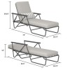 Novogratz Furniture Connie Outdoor Grey Multi Position Sun Chaise Lounger with Cover