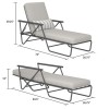 Novogratz Furniture Connie Outdoor Grey Multi Position Sun Chaise Lounger with Cover