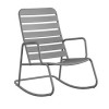 Novogratz Furniture Roberta Outdoor/Indoor Charcoal Grey Metal Rocking Chair