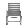 Novogratz Furniture Roberta Outdoor/Indoor Charcoal Grey Metal Rocking Chair