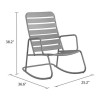 Novogratz Furniture Roberta Outdoor/Indoor Charcoal Grey Metal Rocking Chair