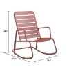 Novogratz Furniture Roberta Outdoor/Indoor Red Metal Rocking Chair