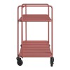 Novogratz Furniture Penelope Outdoor/Indoor Persimmon Red Metal Serving Cart