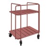 Novogratz Furniture Penelope Outdoor/Indoor Persimmon Red Metal Serving Cart