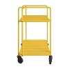 Novogratz Furniture Penelope Outdoor/Indoor Yellow Metal Serving Cart