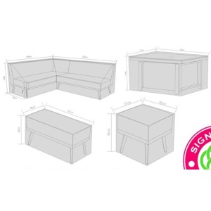 Signature Weave Garden Furniture Kimmie Corner Sofa With Gas Lift Table Cover Signature Weave Garden Furniture Kimmie Corner Sofa With Gas Lift Table Cover