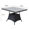 Signature Weave Garden Emily Grey 4 Seat Square Dining Table