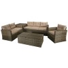 Signature Weave Garden Furniture Holly Five Piece Brown Sofa Set