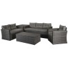 Signature Weave Garden Furniture Holly Five Piece Grey Sofa Set