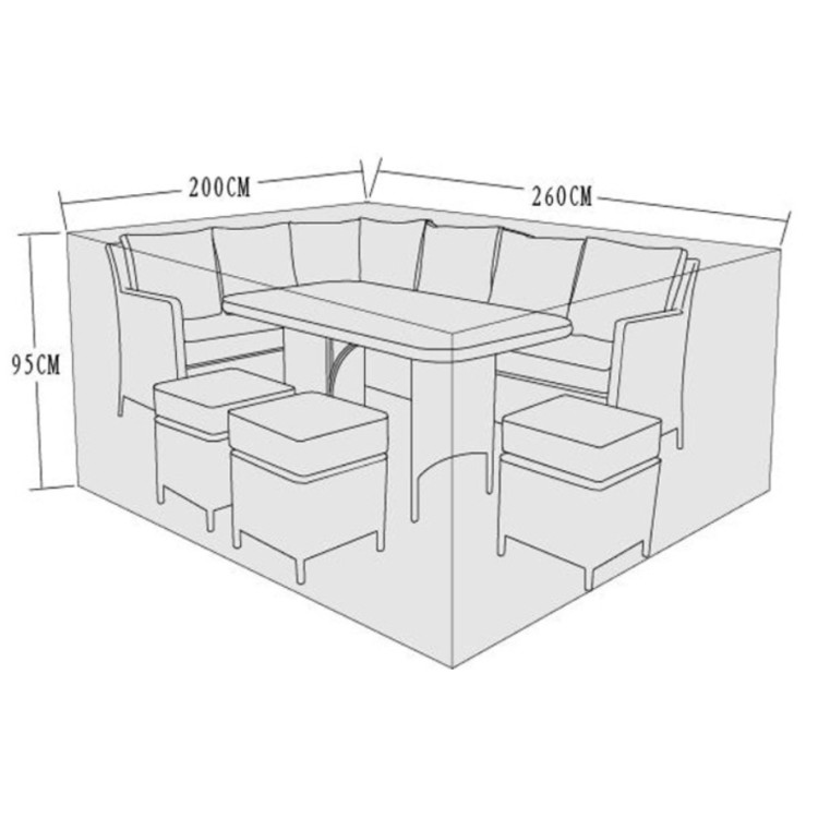 Signature Weave Garden Furniture Corner Dining Sofa Set Cover